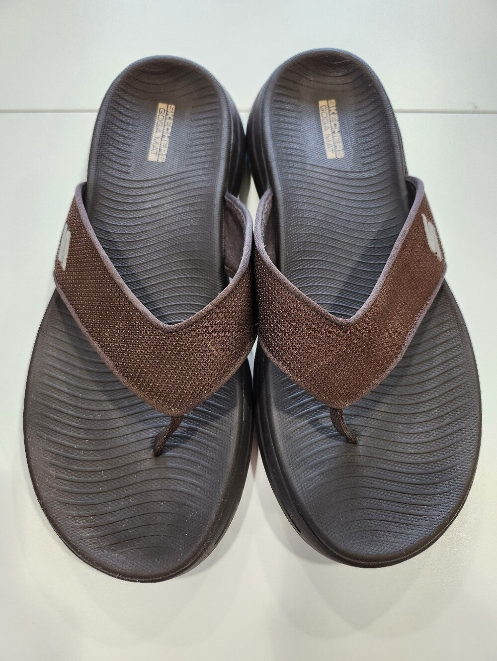 Skechers Goga Mat Chocolate Brown Thong Sandals Women's Size 10
